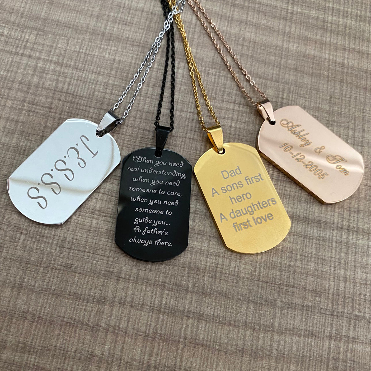 Black dog outlet tag necklace