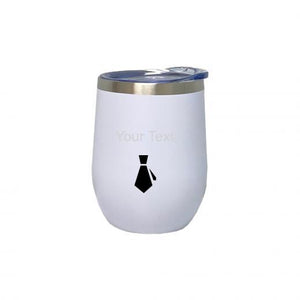 White 12 Oz wine tumbler