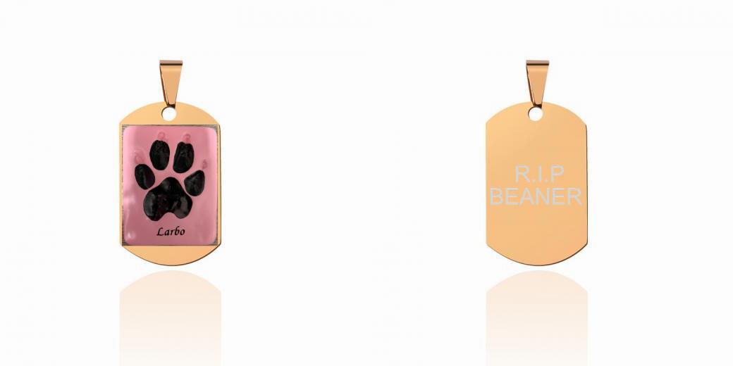 Rose Gold Dog Tag Necklace