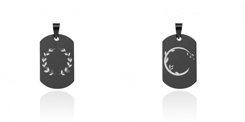 Black Dog Tag Necklace