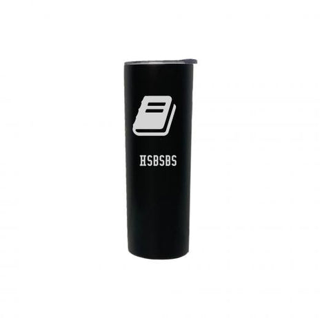 Black 20 Oz skinny tumbler