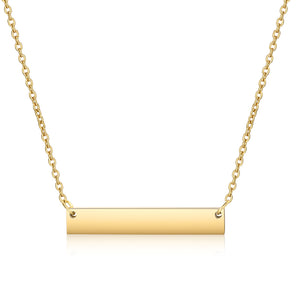 Gold Horizontal bar necklace