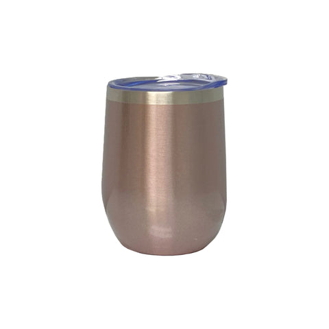 Rose Gold 12 Oz wine tumbler