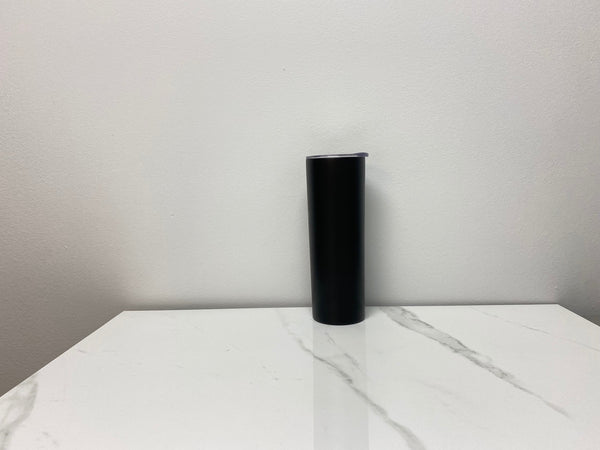 Black 20 Oz skinny tumbler