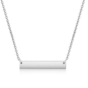 Horizontal bar sale necklace silver