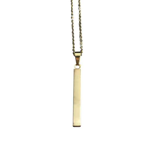 Gold Vertical Bar Necklace