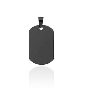 Black Dog Tag Necklace