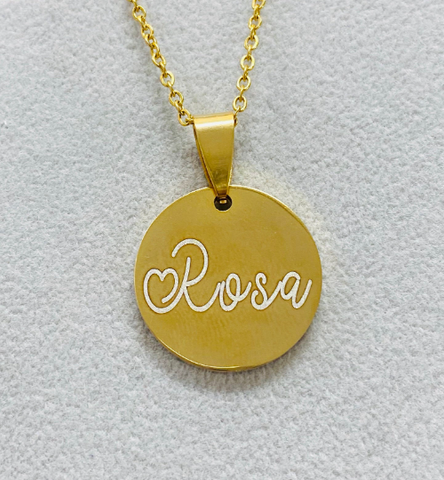 Gold Round Necklace